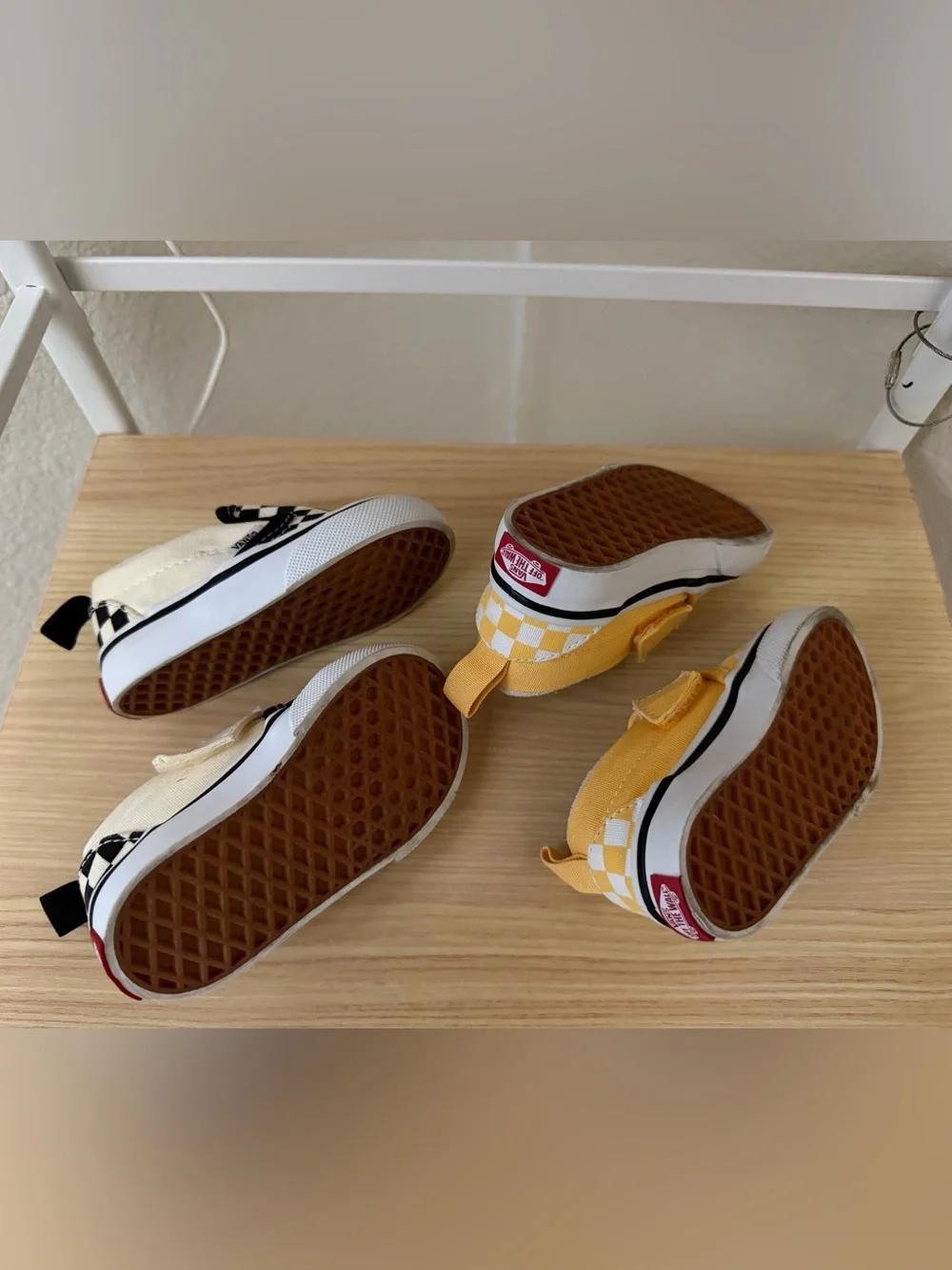 Vans Slip-On Checkered Shoe Bundle Size 3.5C- Black and Yellow